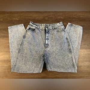 Vintage Lee 1980s Acid Wash High-rise Mom Jeans Women Size 16 Tapered Grunge D15